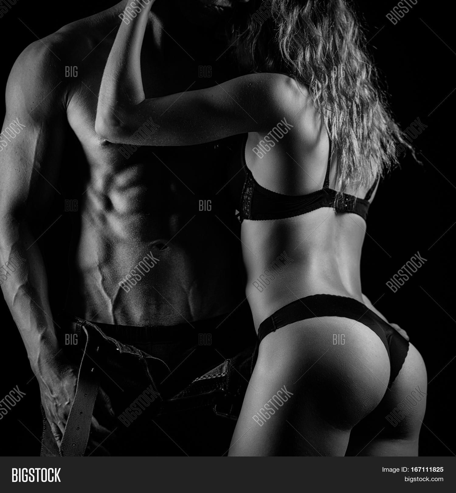 Black and white couple erotic photography 